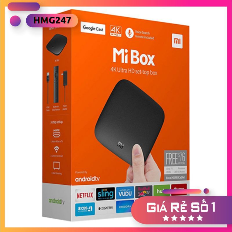 [BẢN QUỐC TẾ] Xiaomi Mibox 4K - Hỗ trợ biến TV thường thành TV thông minh