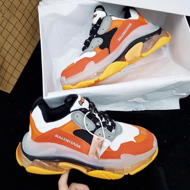 F Xả Xả | Xả Xả| HOT THANH LÝ- Giầy balenciaga cam đế trong ( full box + free ship ) 2020 Có Sẵn 🍀 Xịn " V