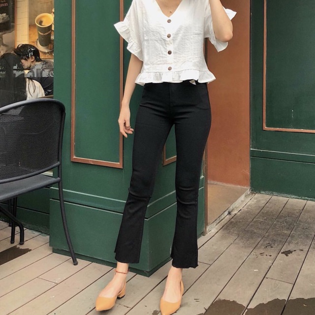 Quần jeans trơn ống loe Q135 SUSTORE
