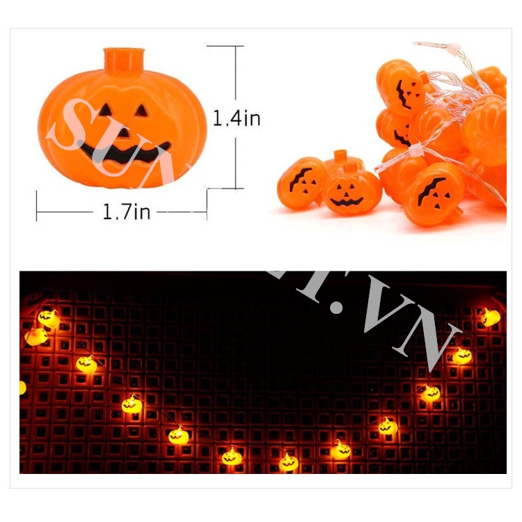 Đèn LED Trang Trí Chủ Đề Halloween Mẫu HOT 2021 Dài 3m 20 Đèn Trang Trí Lớp Học Nhà Hàng Quán Cafe Khách Sạn