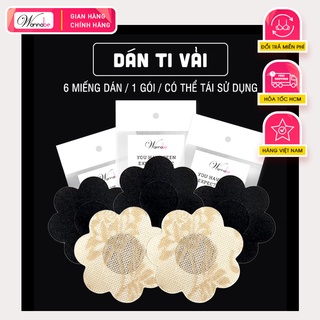 Miếng dán nhũ hoa, dán ti Wannabe DTV03 bằng vải hình bông hoa 7 cánh