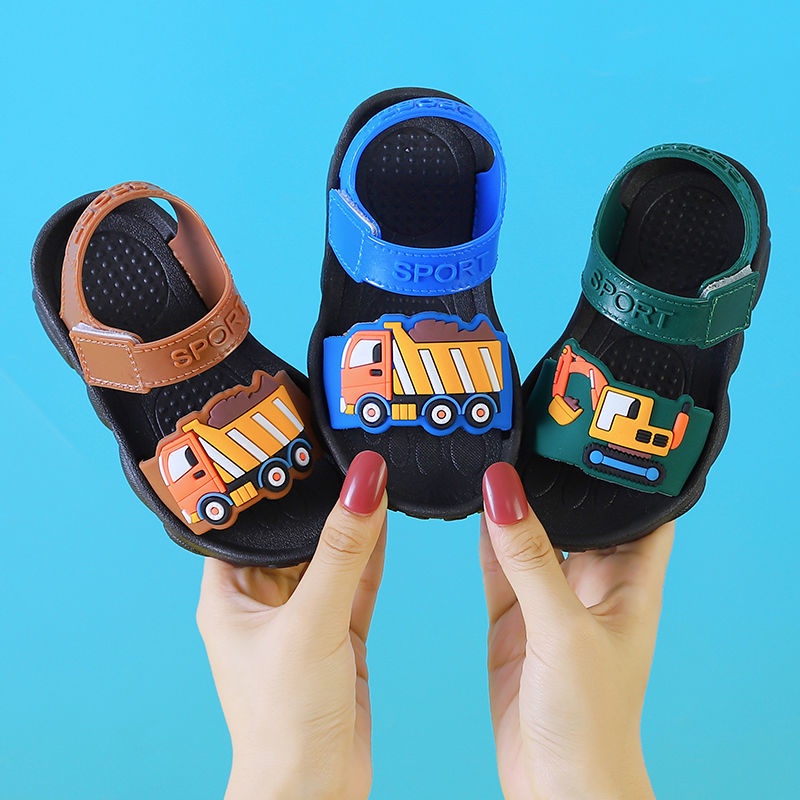 Oeggeo shop Dép Sandal Phẳng Đi Chơi Ngoài Trời Cho Trẻ Em