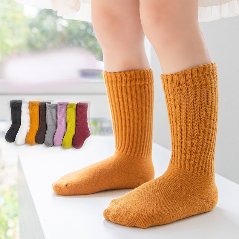 Vớ Cotton Cổ Vừa Không Xương Thời Trang Xuân Thu Cho Bé