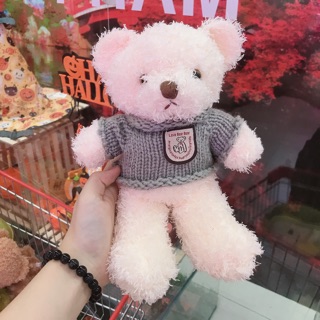 Teddy áo len lông xù 20cm🎀 trắng