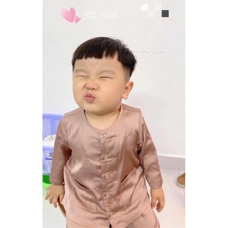bộ quần áo bà ba trẻ em bé trai bé gái ( ĐỦ SIZE- ảnh thật- chất lụa siêu mát)