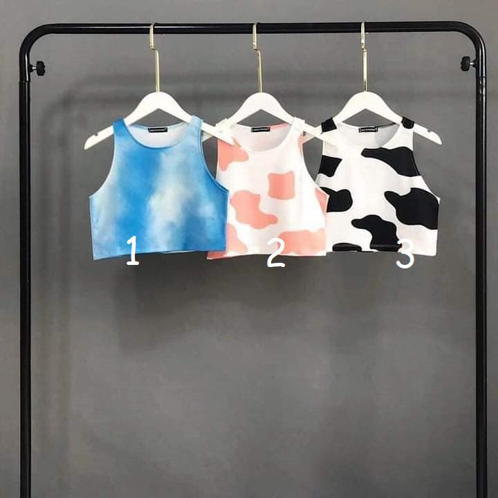 [12 MẪU] Áo ba lỗ nữ croptop bò sữa loang màu tie dye cryaotic10