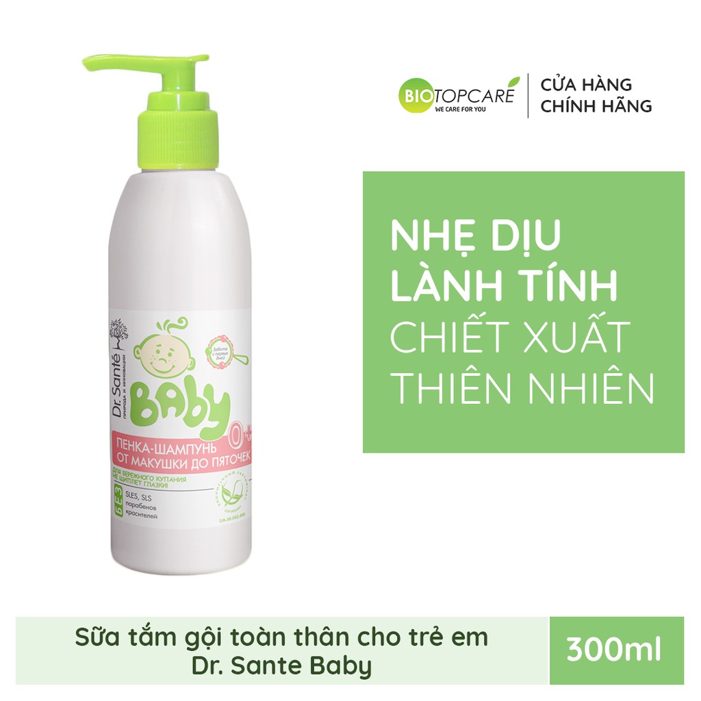 Sữa Tắm Gội Toàn Thân Cho Bé Dr. Sante Baby 300ml - BioTopcare Official - TN108