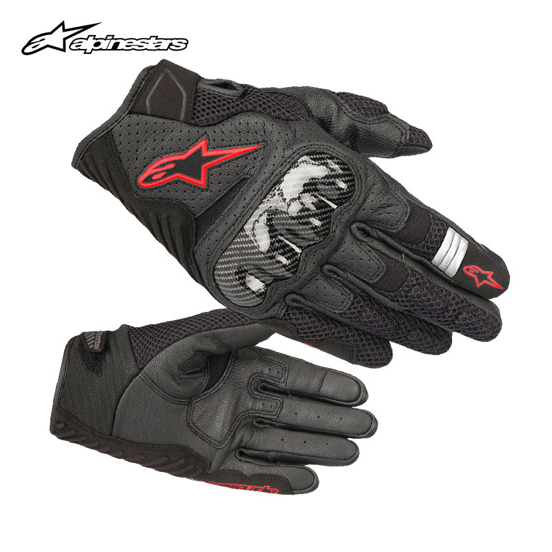Găng Tay Da Hở Ngón Chống Trượt Có Thể Dùng Màn Hình Cảm Ứng Cho Xe Mô Tô Alpinestar SMX-1