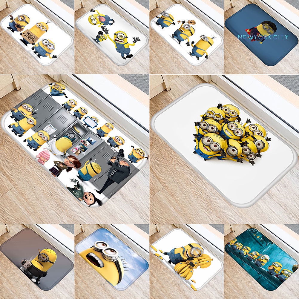 Thảm lót cửa chùi chân Chống Trượt Họa Tiết Hoạt Hình Dễ Thương