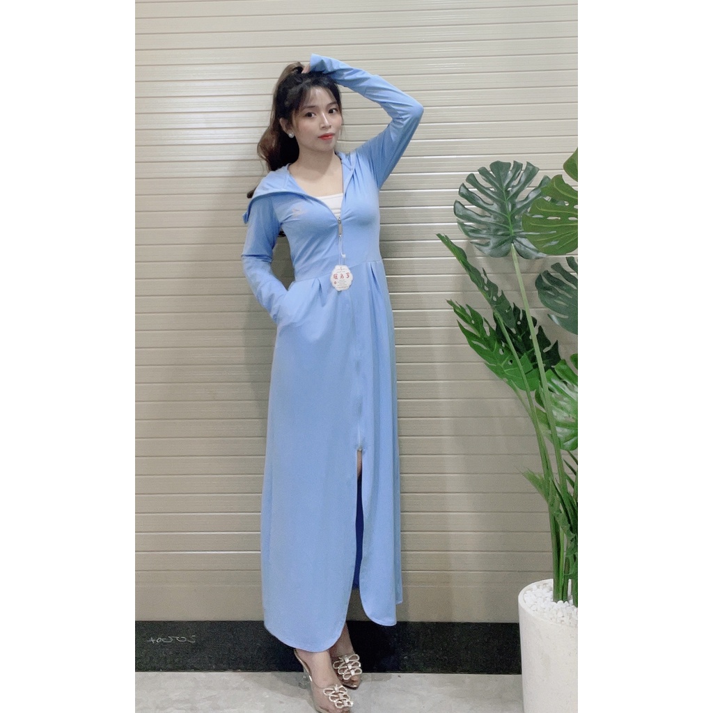 Áo khoác chống nắng toàn thân thun Nhật cao cấp