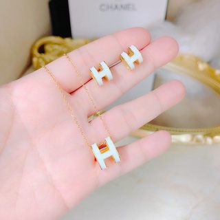 Dây chuyền titan H mạ vàng ko đen