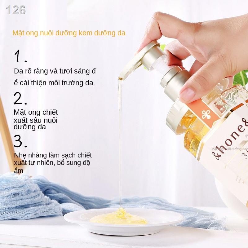 2021▪✠◈Sữa tắm mật ong hương thơm lâu dài dầu gội sữa tắm bộ dầu xả loại nước hoa dưỡng ẩm kết hợp gội và chăm sóc