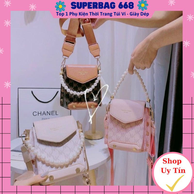 Túi Đeo Chéo Nữ , Túi Đựng Điện Thoại Phối Ngọc Siêu Xinh SPB 82