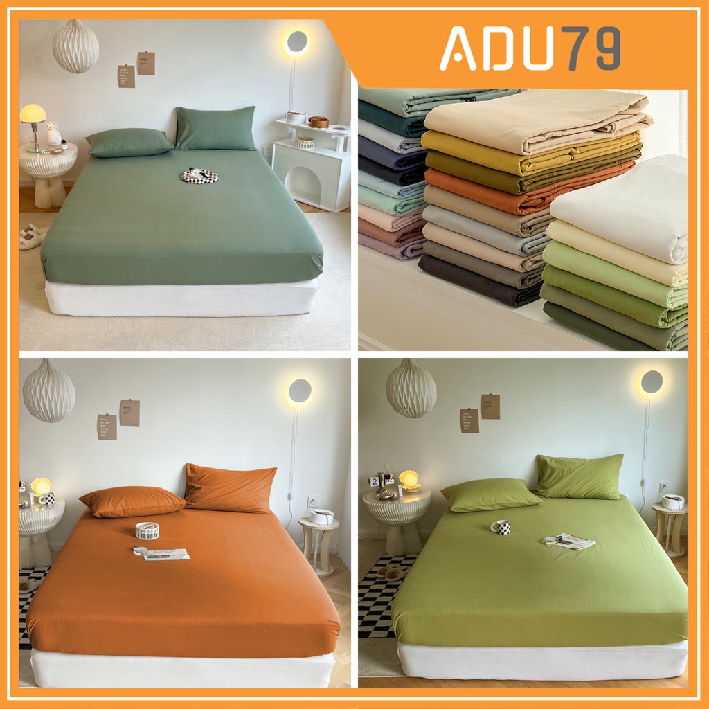 Sét Ga Gối CHƯA GỒM CHĂN Cotton Tici Phong Cách Hàn Quốc Mềm Mại Mịn - Ko Vỏ Ôm