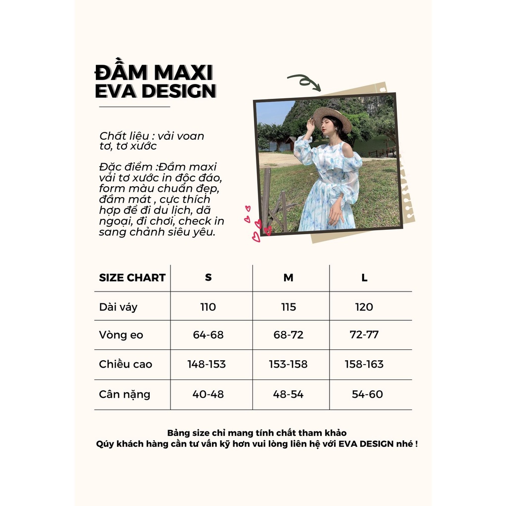 Đầm maxi dài hở vai cổ yếm váy nữ vải tơ hoạ tiết hoa in thiết kế mặc đi chơi du lịch biển nghỉ mát resort dự tiệc
