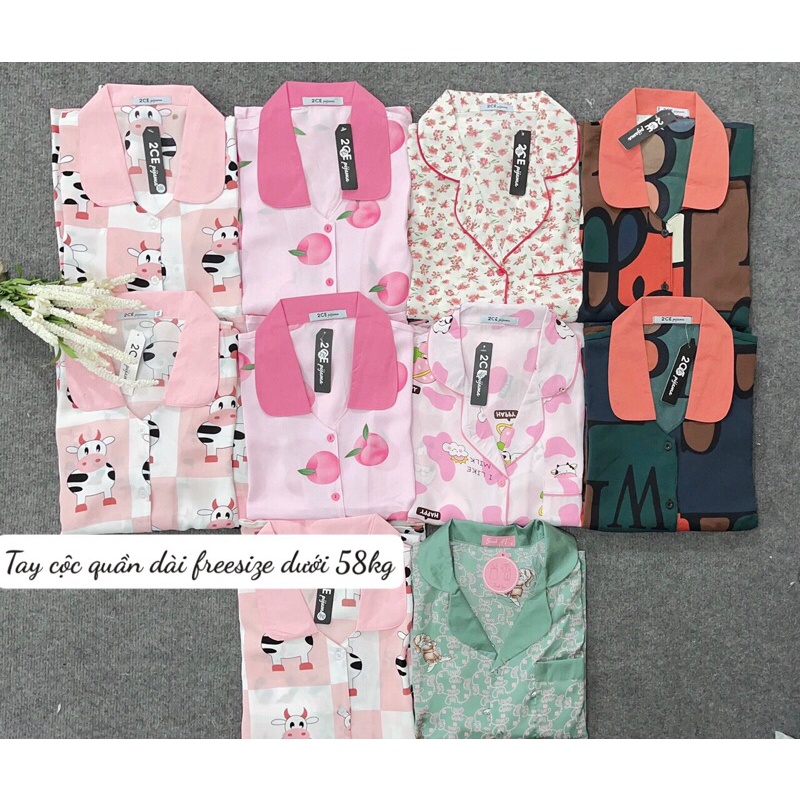 Bộ mặc nhà cao cấp tay cộc quần dài