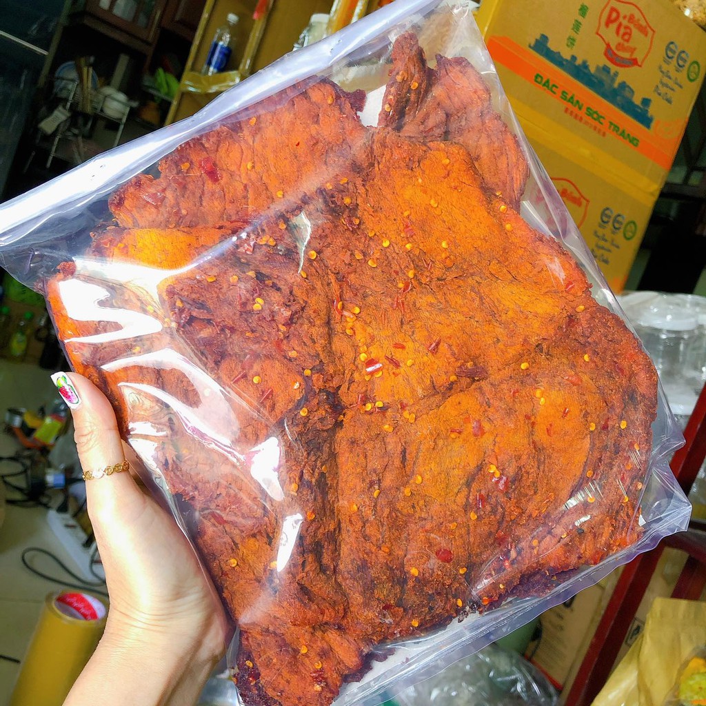 {TEM GỐC}KHÔ BÒ HỒNG NGỰ -  loại miếng giòn - sợi - cục - viên  - 250gr -500gr