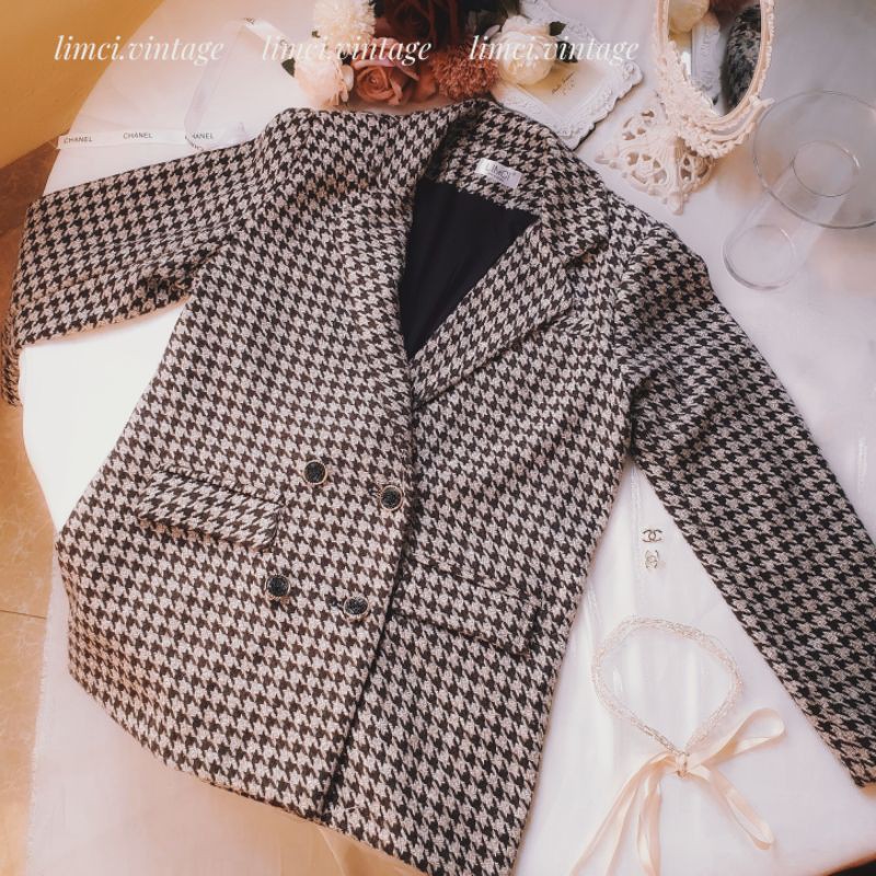 Áo vest blazer nữ Hàn Quốc 2 lớp cao cấp phong cách vintage MS01 | BigBuy360 - bigbuy360.vn