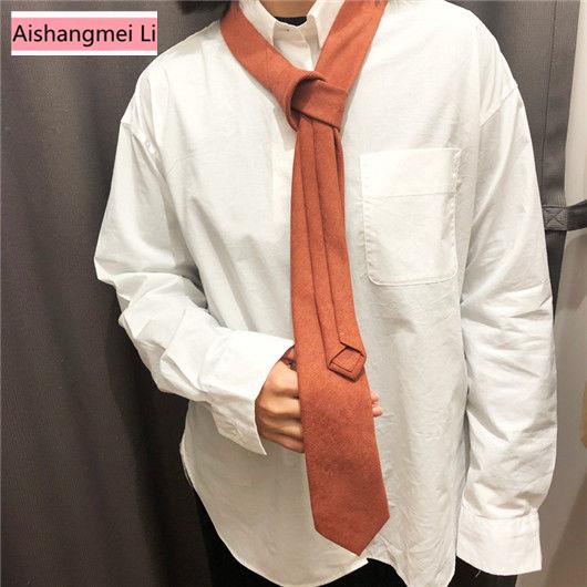 Cà Vạt Màu Sắc Kẹo Trơn 7cm Phong Cách Hàn Quốc Dành Cho Nam Và Nữ