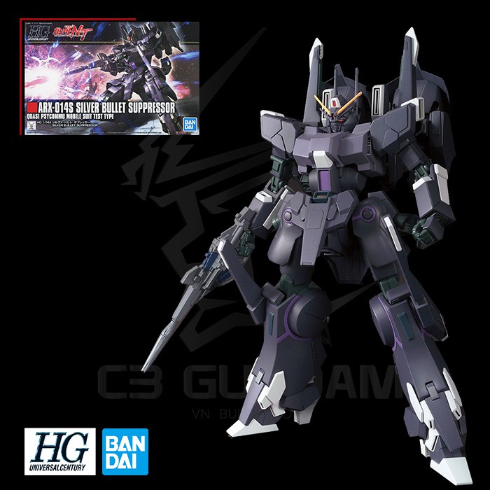 [BANDAI] MÔ HÌNH LẮP RÁP GUNDAM HG 225 1/144 ARX-014S SILVER BULLET SUPPRESSOR GUNDAM UC HGUC GUNPLA CHÍNH HÃNG NHẬT BẢN