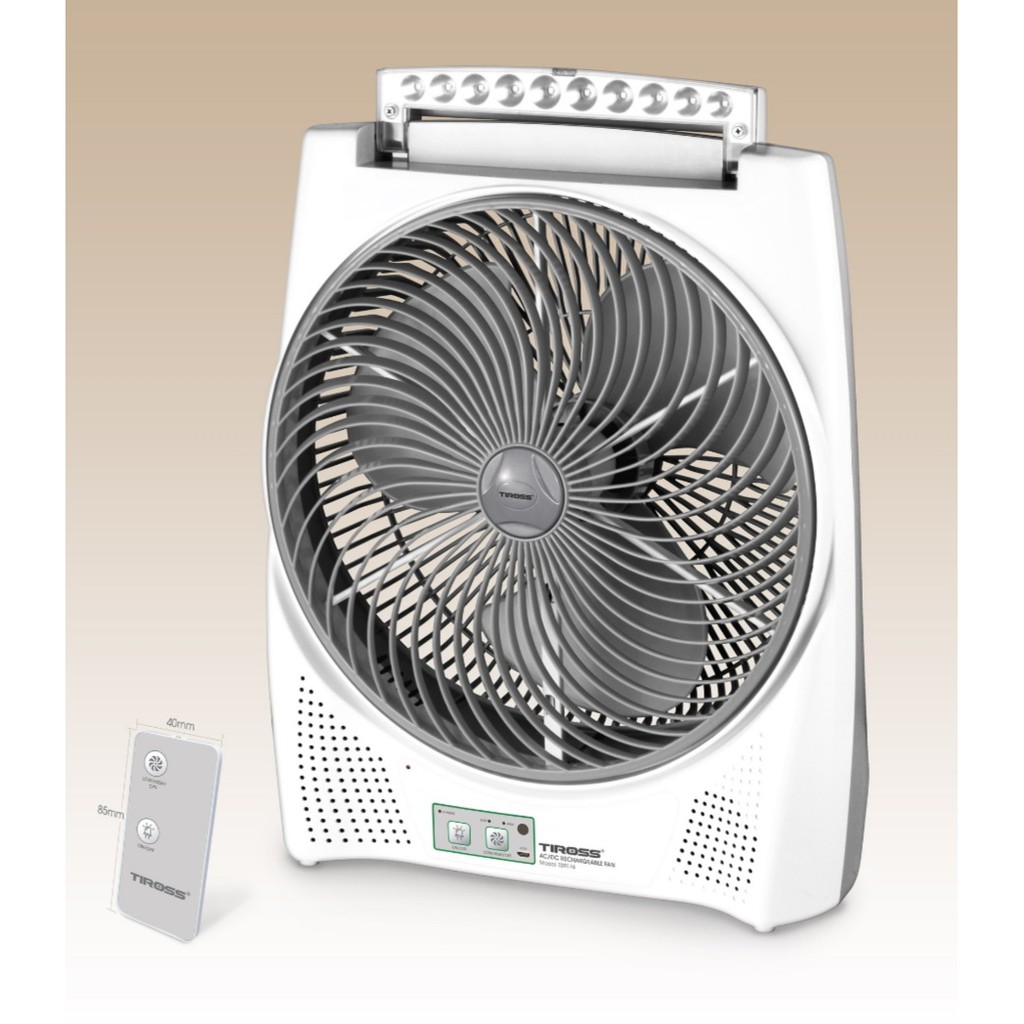 Quạt tích điện, sạc điện Tiross TS9174, Sản phẩm chính hãng