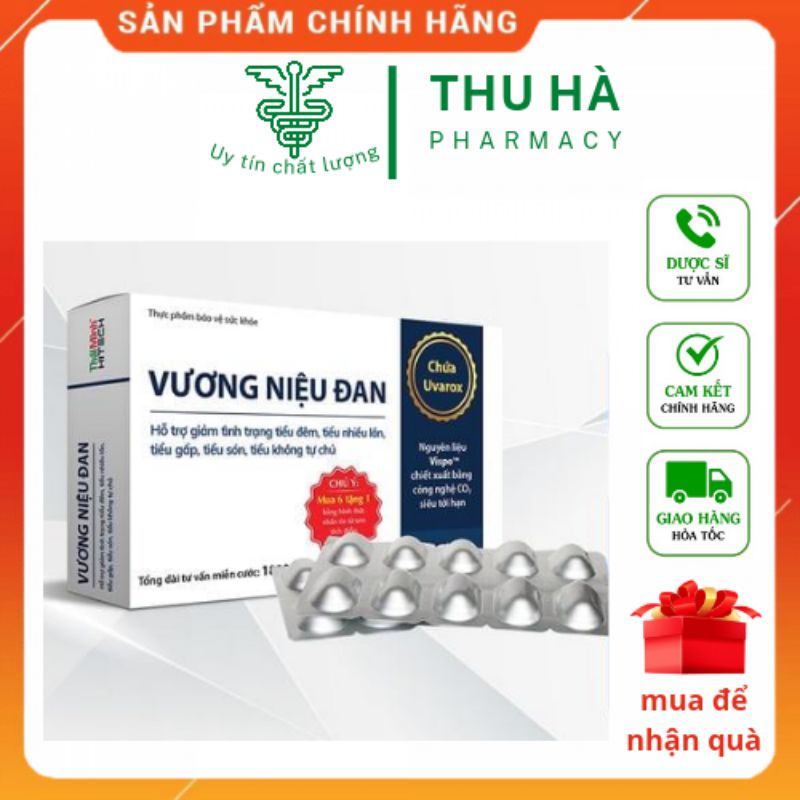 VƯƠNG NIỆU ĐAN hộp 20Viên -Tiểu đêm ,tiểu nhiều lần ,tiểu són , tiểu gấp ,tiểu không tự chủ