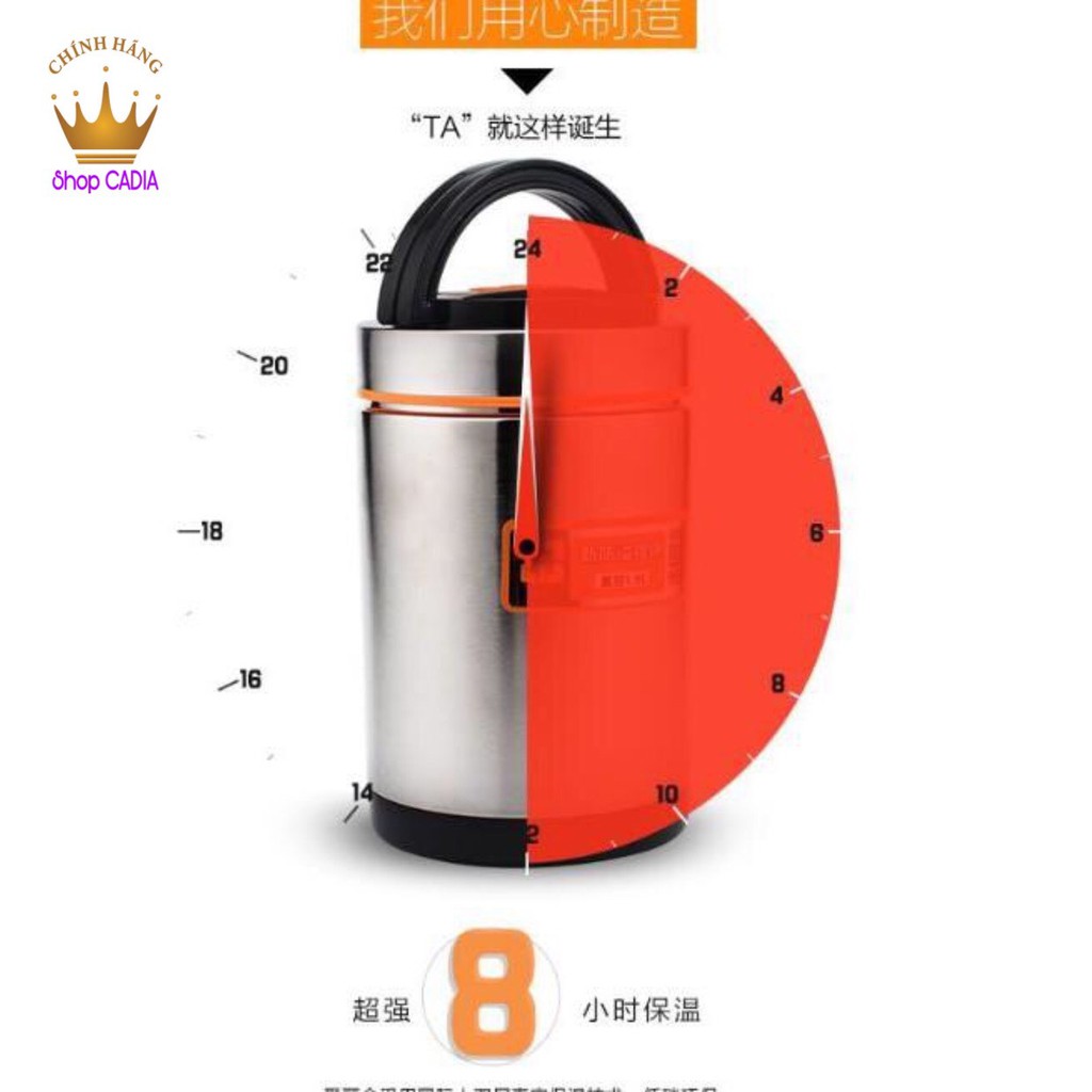 Hộp đựng cơm CAMEN giữ nhiệt Inox 304 không gỉ chia ngăn tiện lợi