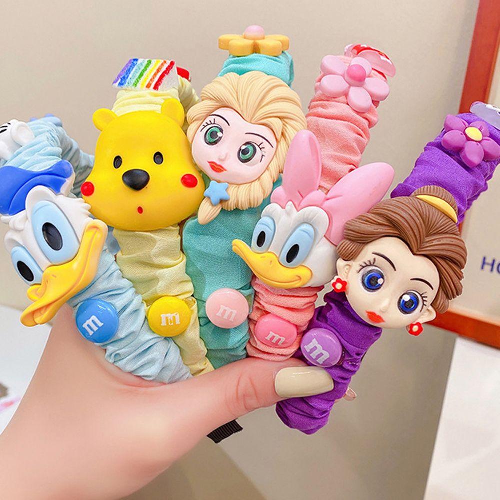 Băng Đô Cài Tóc Hình Gấu Hoạt Hình Nhiều Màu Sắc Phong Cách Vintage Cho Bé