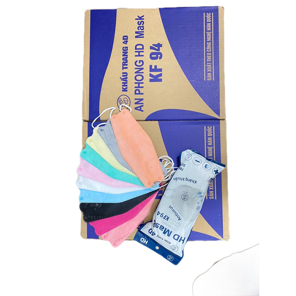 [Combo 100 Cái]Khẩu Trang KF94 An Phong ,Khẩu Trang Đủ 4 Lớp Có Giấy Kháng Khuẩn,Chống Nắng,Tia uv,Thiết Kế Thời Trang,