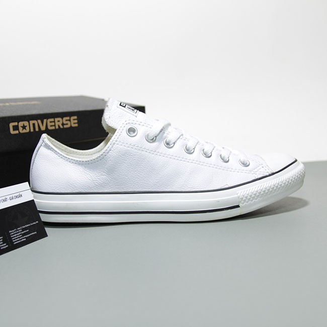 Giày Converse classic thấp cổ da trắng  CTDT08