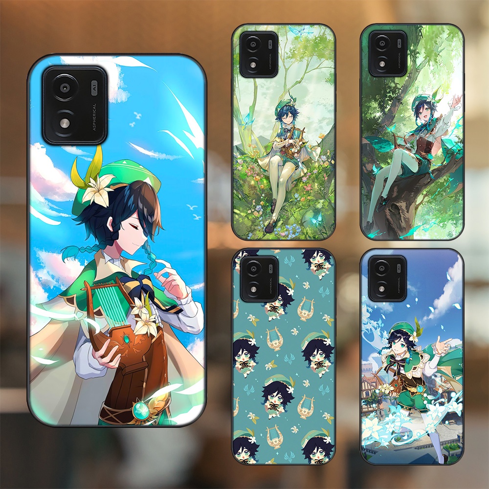 Ốp lưng Vivo Y01 viền đen in hình Venti Genshin Impact