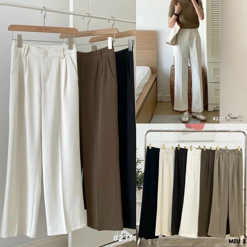 Quần ống rộng”222” loại 1 chất lượng cao hàng Quảng Cháu Quần ống rộng chất mướt Hàn Quốc