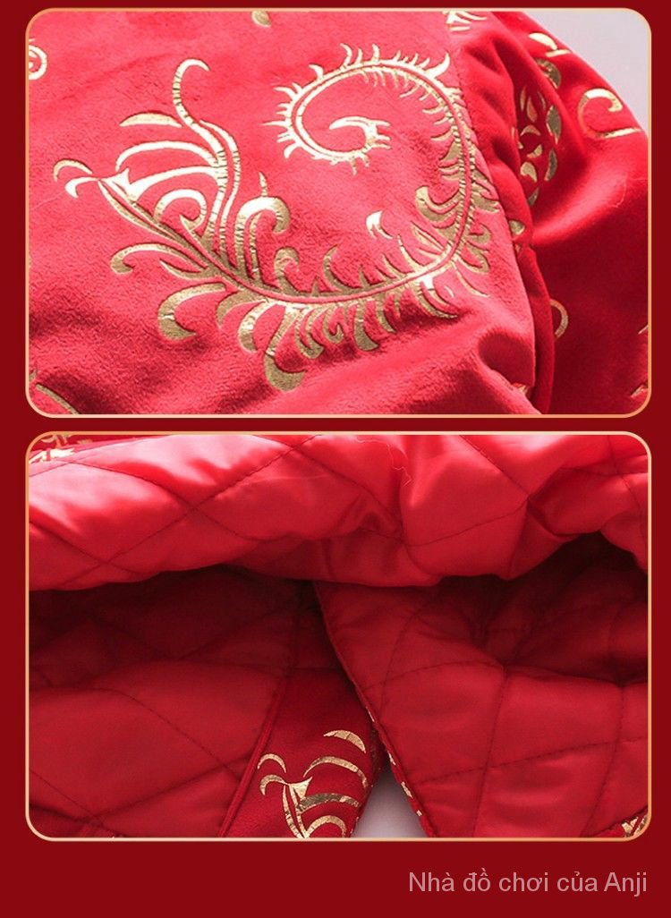 Cheongsam Girls Winter Clothes New Long Sleeve Cheongsam Winter Children Baby Girl Hanfu