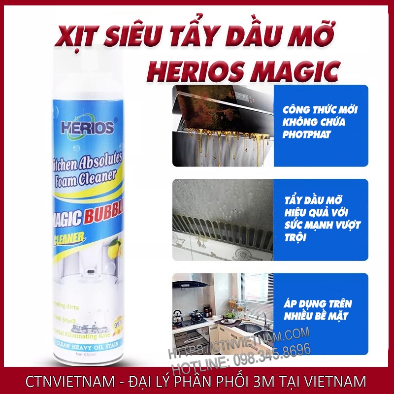 Dung Dịch Tẩy Dầu Mỡ Nhà Bếp Magic Bubble Tẩy Sạch Lưới Lọc Máy Hút Mùi, Bếp Ga, Bếp Từ, Tường Ốp, Chậu Rửa Nhanh Chóng