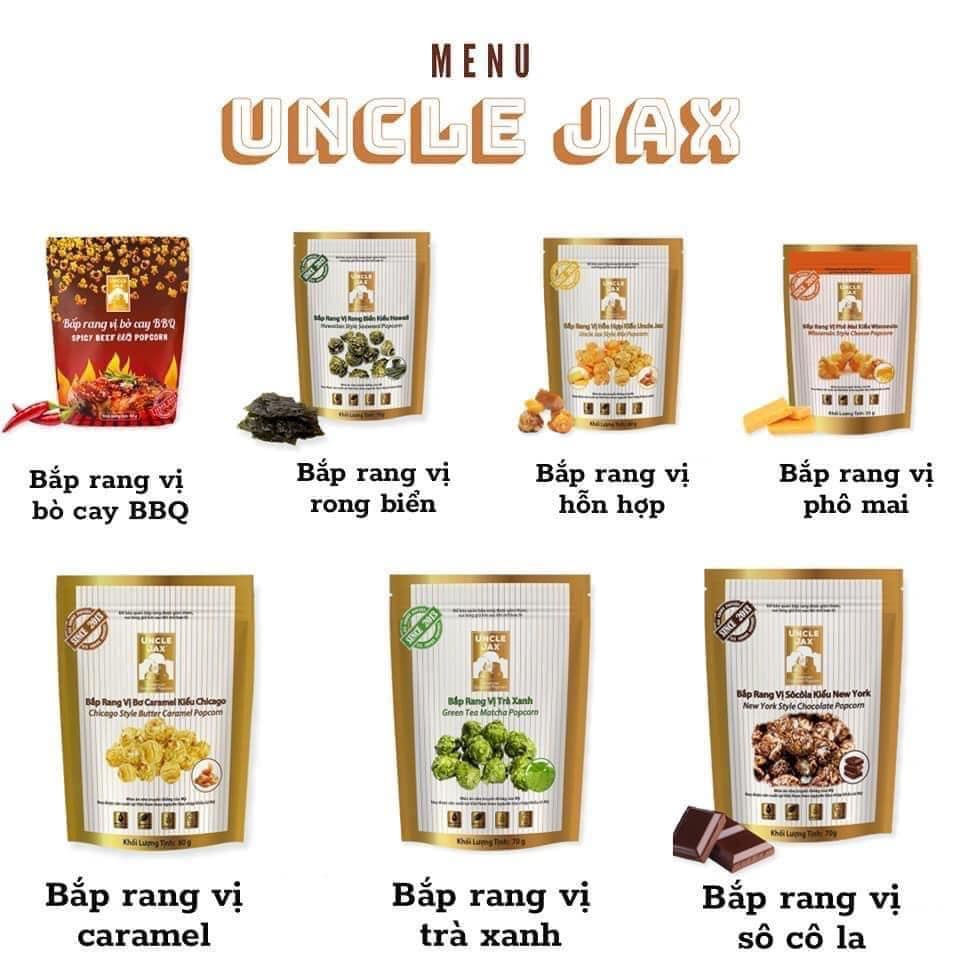 GÓI LỚN Bắp rang bơ Uncle Jax American Gourmet Popcorn vị caramel, trà xanh 180g kiểu Mỹ - ÂU CHÂU SHOP