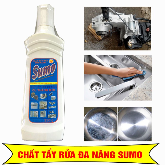 Dung Dịch Tẩy Rửa Đa Năng Sumo 700Gr/350Gr - Dung Dịch Tẩy Rỉ Sét, Ố Vàng, Dầu Mỡ, Tẩy Đầu Bò Xe Máy - Sumo Tẩy Rửa Kivo