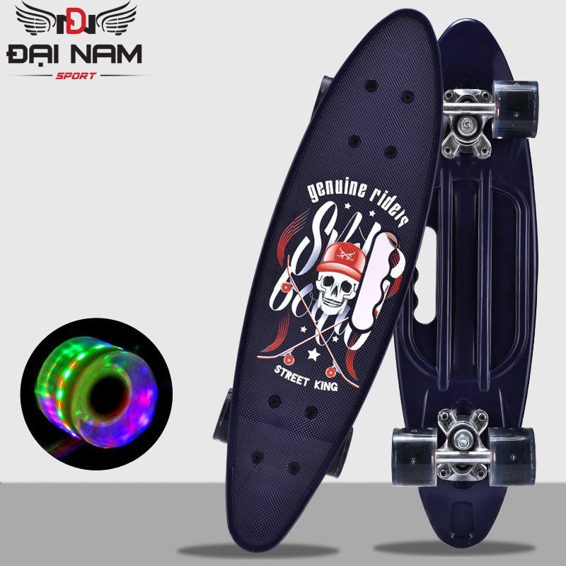 Ván Trượt Skatebroad Penny Có Tay Cầm Bánh Xe Có Đèn LED Phát Sáng Trẻ Em Và Người Lớn