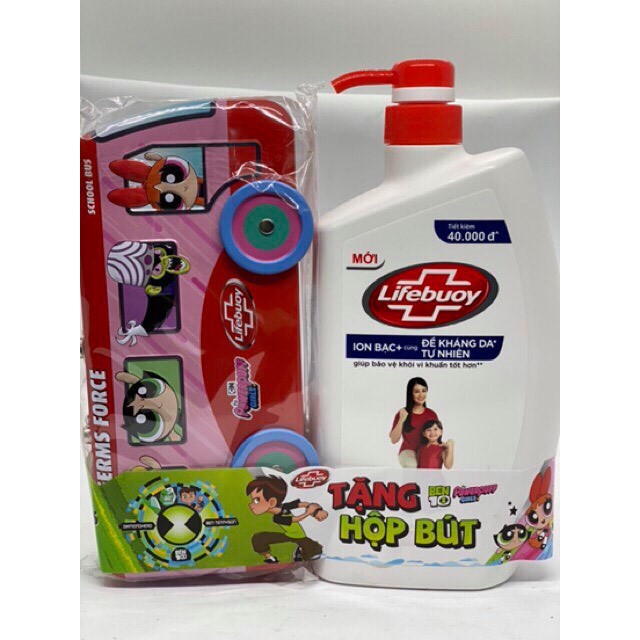 Sữa tắm Lifebuoy (850ml) - tặng hộp bút