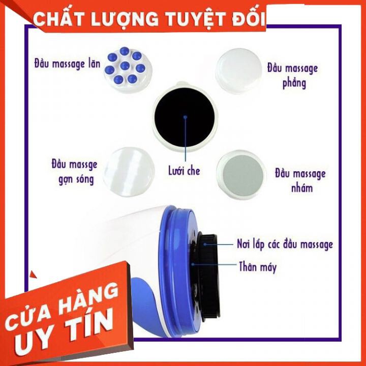 Máy mát xa cầm tay - Máy massage trị liệu đau nhức toàn thân 5 đầu Relax and t