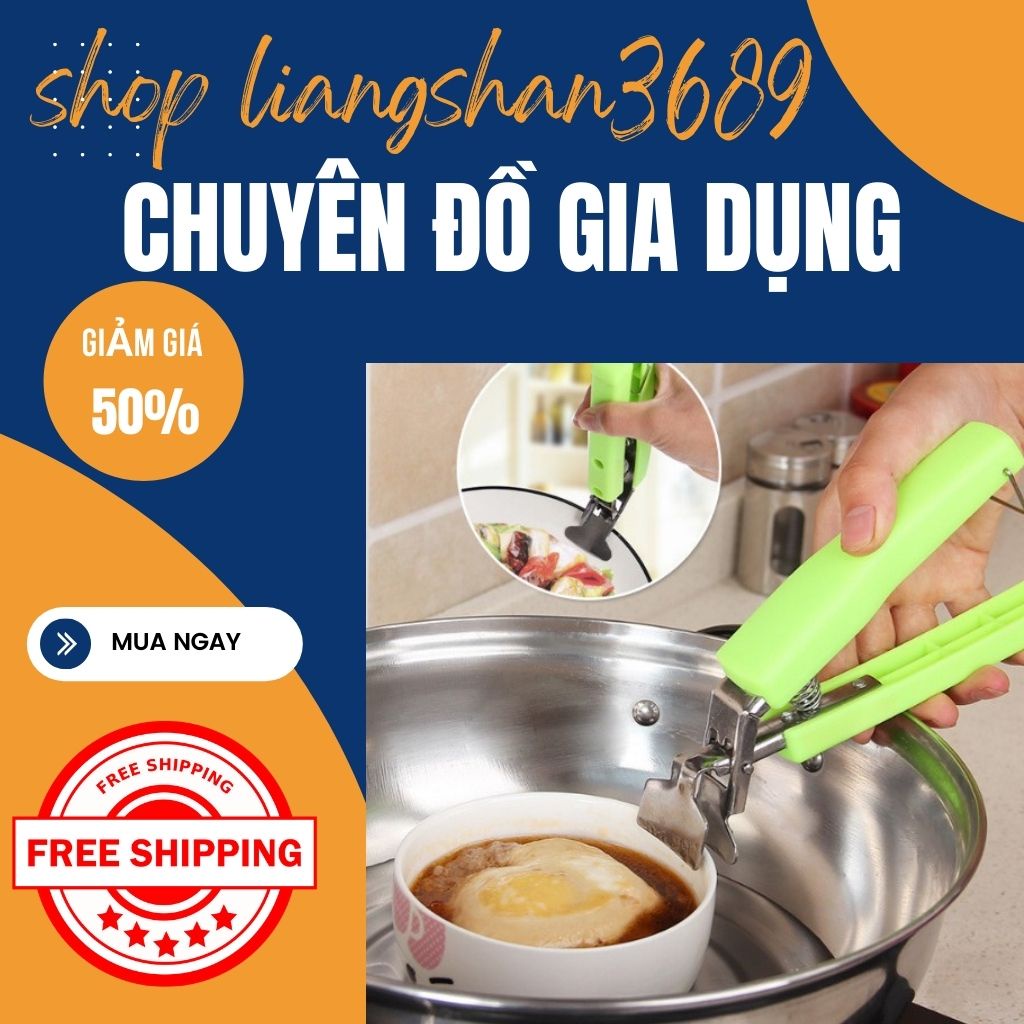 Kẹp Gắp Đồ Nóng❤️FREESHIP❤️Đồ Hấp KIM LOẠI T1 Thông Minh - Dụng Cụ Gắp Inox Có Lò Xo