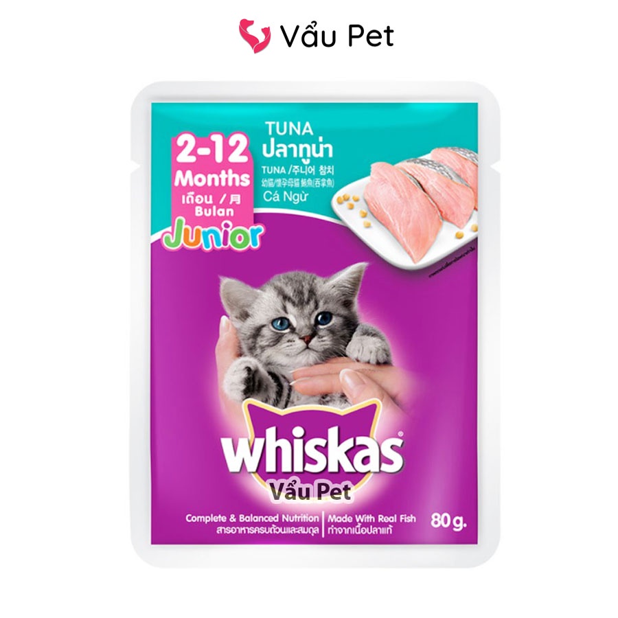 Pate mèo Whiskas 85g - Pate cho mèo con, mèo lớn Vẩu Pet Shop