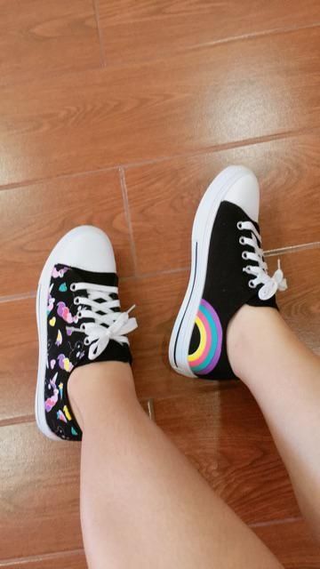 (HÓT.FREESHIP) Giày thể thao cổ thấp cầu vồng