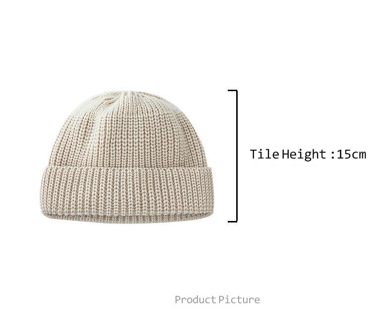 Mũ Len Đan Thu Đông Màu Trơn Phong Cách Hàn Quốc