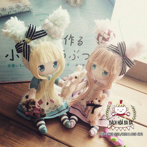 Đồ trang trí thêu tay NHỒI BÔNG / diy thêu BÚP BÊ ALICE/ DOLL HANDMADE GÓI VẬT LIỆU TỰ LÀM/ BÁCH HÓA NA NA