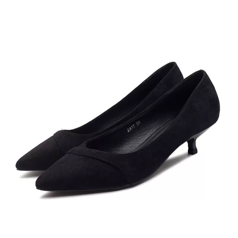 Đôi giày cao gót mũi nhọn thời trang thanh lịch cho nữ 3cm