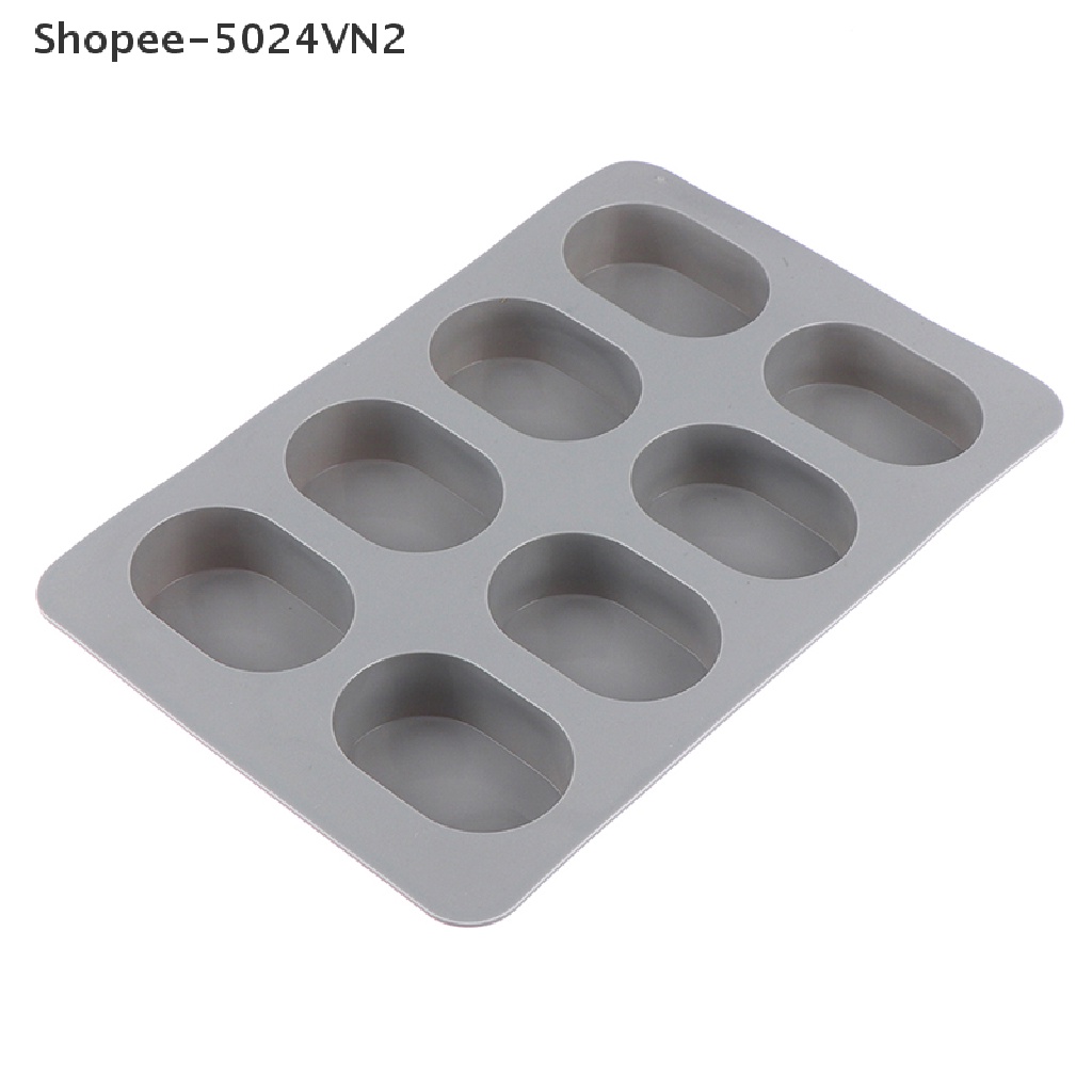 [&amp; Home &amp; living &amp;] Khuôn Silicone Làm Xà Phòng 8 Lỗ Hình Oval