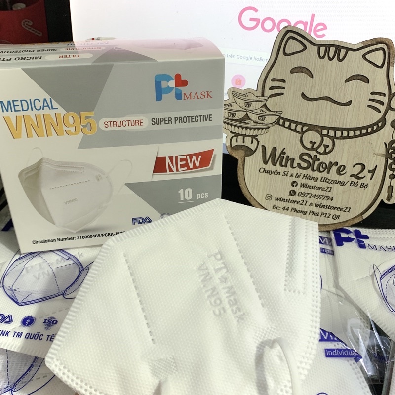 < VNN95 Pro > Khẩu Trang Y Tế Kháng Khuẩn 5  Lớp VNN95 Pro Cao Cấp Phương Tuyến < có lớp bông >.