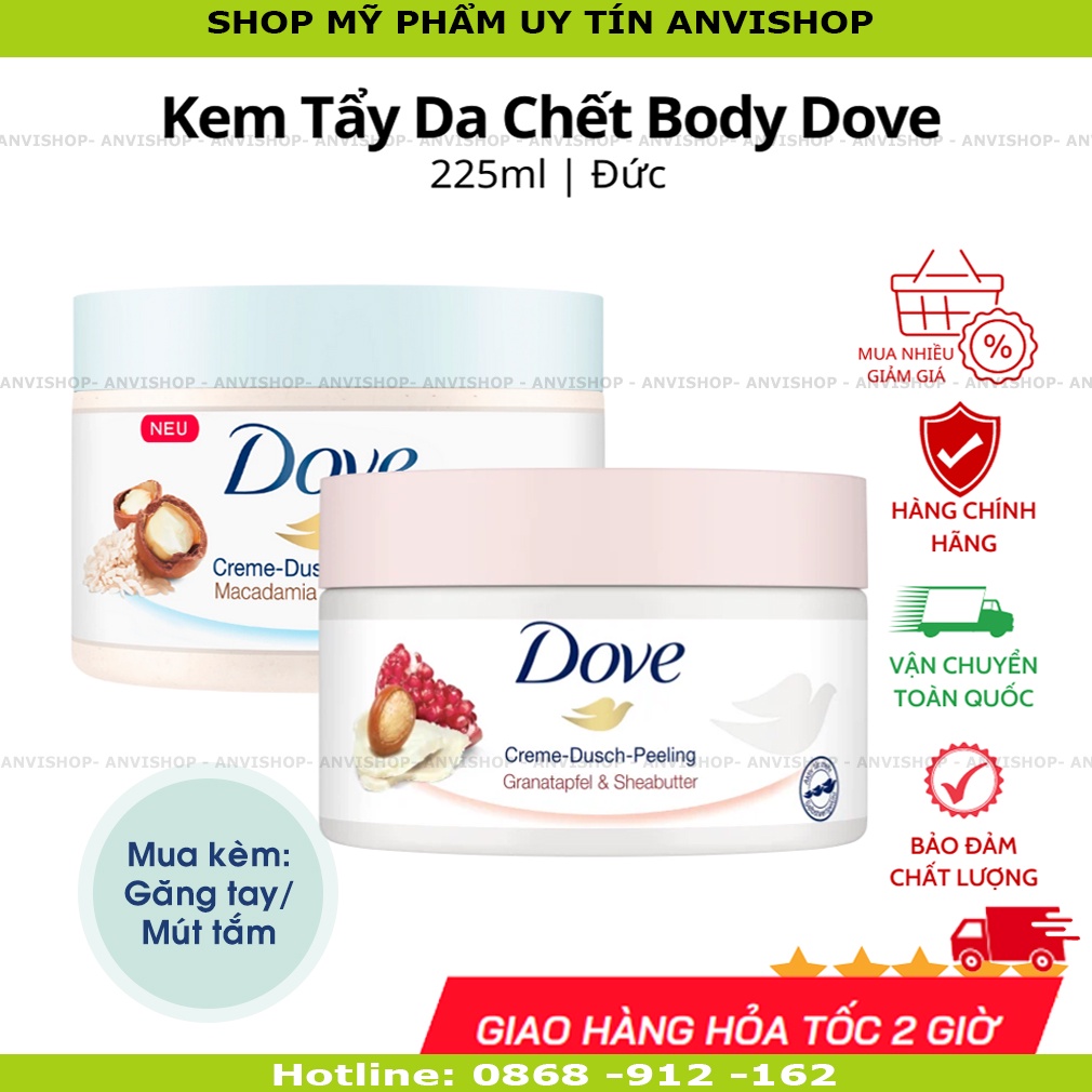 Tẩy da chết body Dove - Tẩy tế bào Chết Toàn Thân DOVE Exfoliating Body Polish