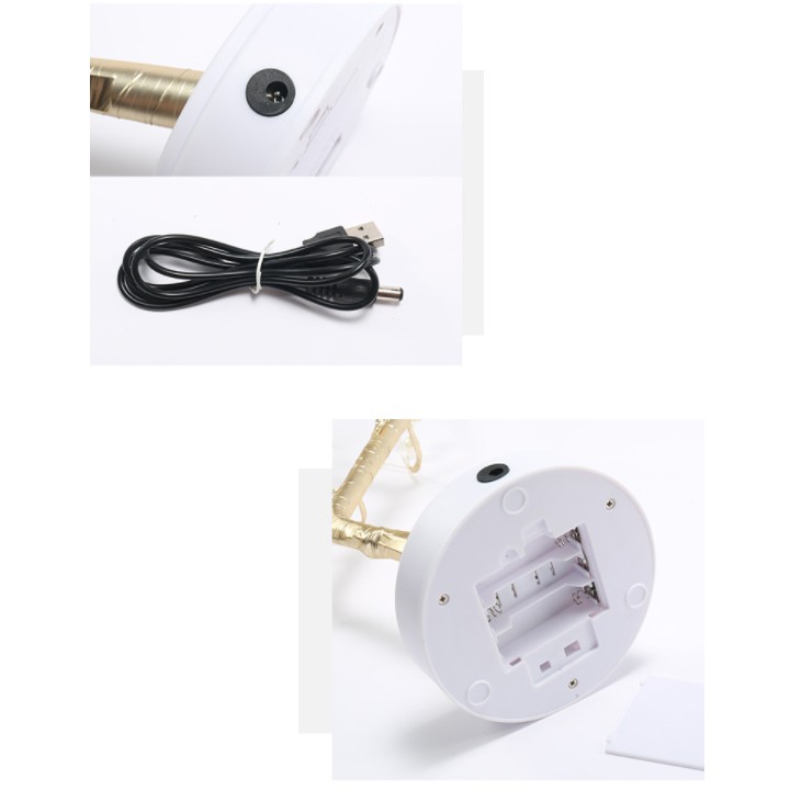 Đèn ngủ để bàn hình ngọc trai trang trí trưng bày không gian, trưng bày quà tặng, kèm dây sạc