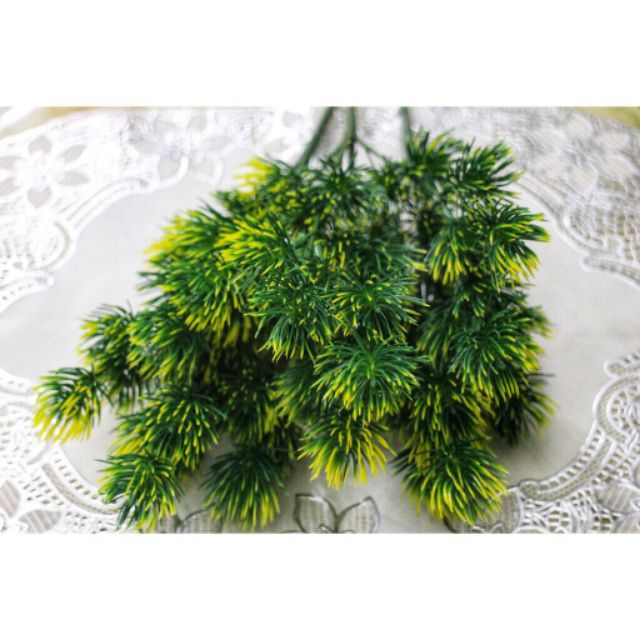 Cụm thông điểm hoa ,trang trí - hoa giả